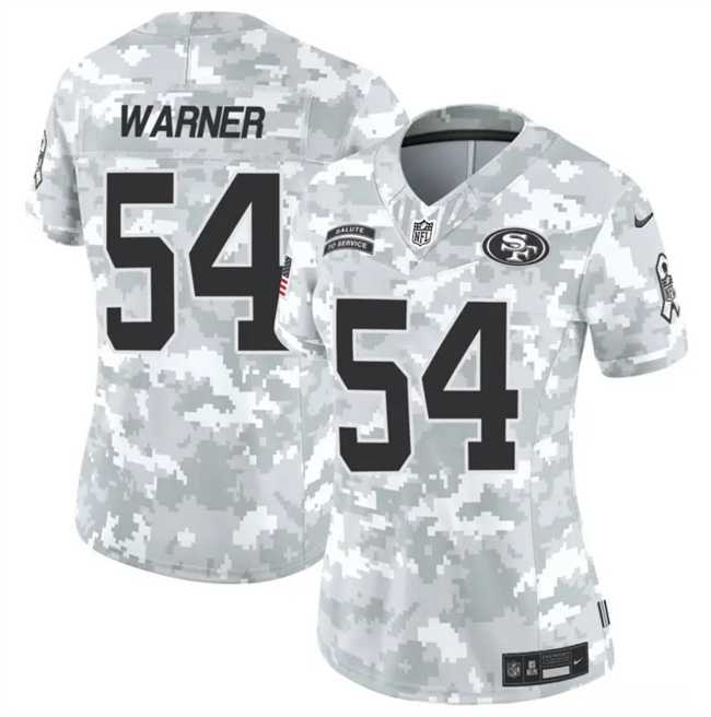 Women%27s San Francisco 49ers #54 Fred Warner 2024 F.U.S.E Arctic Camo Salute To Service Limited Stitched Jersey Dzhi